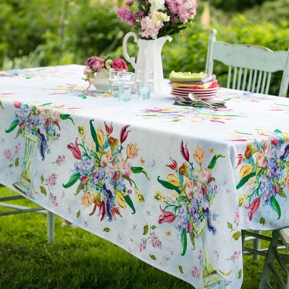 April Cornell Tablecloth Spring Romance 54x54 NWT - Picture 3 of 4